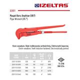 İzeltaş 1" Maşalı Boru Anahtarı 2201 10 0010