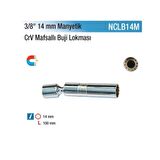 NT Tools 14 mm. 3/8" Mafsallı Manyetik Buji Lokması Onikiköşe Boy 100 mm. NCLB14M