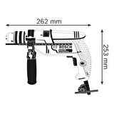 Bosch Profesyonel GSB550 Elektrikli Darbeli Matkap 550W 13mm Kilitli Mandren 06011A1023