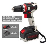 Specco Profesyonel 20V Akülü Darbeli Delme Vidalama 2A Çift Akü Çantalı XSP20V-4040