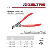 İzeltaş 19-60 mm Arası Eğri Dış Segman Pensesi 3311 12 0170