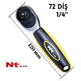 NT Tools 1/4" Mini Cırcır Kolu 120 mm. 72 Diş NC06C14