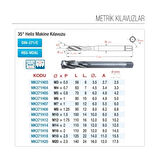 Maier M5x0,8 Helis Makina Kılavuzu HSS-M2AL Standart DIN-371/C MK371H05