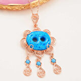 Gümüş Süryani Gözü Kadın Kolye