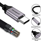 Type C To Aux 3.5mm Jack Kulaklık Dönüştürücü Type-C Telefon Tablet Uyumlu Adaptör