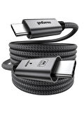 Type C To USB 3.2 Gen2 100W 5A Hızlı Şarj Data ve 4K Görüntü Aktarma Kablosu 20GBPS Gri 1 Metre