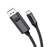 Type C To Displayport 1.4 Görüntü Aktarma Kablosu Thunderbolt Uyumlu 4K@60Hz 2 Metre