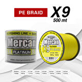 Mercan Pe Örgü Platinum X9 Sarı ip 500m Misina