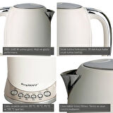 Berghoff Gem Retro Kettle 1,7 L Vanilya Krem