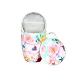 Lucky Art Peony Desenli Bone China Porselen Kapaklı ve Süzegçli Kupa 570 ml