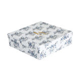 Lucky Art Clarice New Bone China Porselen Mavi Küçük Çiçek Desenli 6 lı Tabak Seti 27 cm LYFN 017