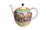 Lucky Art Eliana Bone China Desenli Porselen Çaydanlık 1300 ml LYHD 597