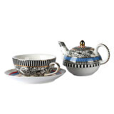 Lucky Art Maggey Bone Tek Kisilik Demlik & Fincan Seti