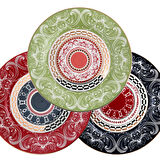 Lucky Art Lancelot Bone 27Cm 6Li Tabak Seti