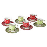 Lucky Art Lancelot Bone 6Li Ayakli Kahve Fincani Seti