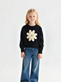 Çiçek Desenli Sweatshirt