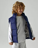 Şişme Yelek, Su Geçirmez Kumaşlı, Oversize Orjinal Kalıp, Lacivert Renk