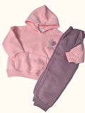 Pudra Çocuk Kapüşonlu Eşofman Takımı