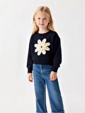 Çiçek Desenli Sweatshirt
