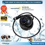 AHD 1080P ve Analog CVBS Pal Dönüştürülebilir Gece Görüşlü 4 Pin Mini Metal Dome Araç Kamerası