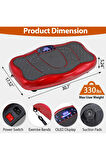 Glr 750 Kırmızı Güçlü Titreşimli Egzersiz Platformu Body Vibration Plate Makinesi