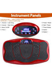 Glr 750 Kırmızı Güçlü Titreşimli Egzersiz Platformu Body Vibration Plate Makinesi