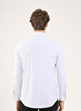 Dufy Regular Fit Gömlek Yaka Beyaz Erkek Gömlek DU2999011509