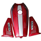 Benzin Deposu+Yan Kapak Kırmızı Şeritli Cg/Kuba