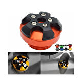 Motor Yağ Kontrol Kapağı Dekoratif Turuncu