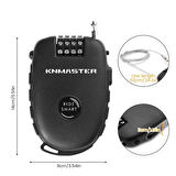 Knmaster Motosiklet Kaskı Kilidi + Karbon Çanta Hediyeli – Esnek Kablo Ve Üst Düzey Koruma