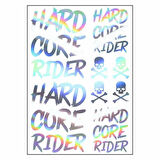 A4 Sticker 118 Tek Paket Çoklu Hard Core Rider Hologram