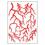 A4 Sticker 129 Tek Paket Çoklu Şimşek Kırmızı