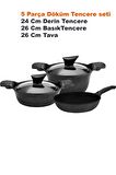 Cvs Dn 20030 5 Parça Döküm Granit Tencere Seti (24-26-26 cm )