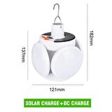 SGE TEKNOLOJİ GÜNEŞ ENERJİLİ SOLAR 5 TARAFLI KATLANABİLİR BAHÇE AYDINLATMA LAMBA IŞIK