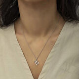 Gümüş Kalp Kadın Kolye