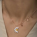 Gümüş Papatya Seviyor Sevmiyor Kadın Kolye