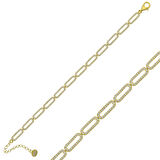 Gümüş Oval Taşlı Kadın Bileklik