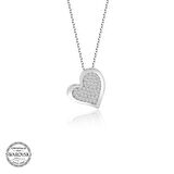 Swarovski Taşlı Gümüş Kalp Kadın Kolye