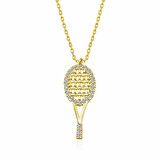 Gümüş Tenis Raketi Kadın Kolye