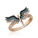 Gümüş Mavi Mikail Kılıcı Yüzük