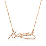 Gümüş Kemal Atatürk İmza Kadın Kolye