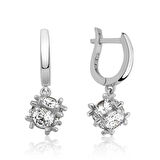 ​Gümüş Taşlı Küp Küpe