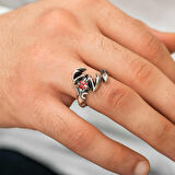 Gümüş Ayarlanabilir Akrep Erkek Yüzük