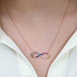 Gümüş Atatürk Silüeti Sonsuzluk Kadın Kolye