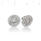 Gümüş Gülen Yüz Çivili Küpe