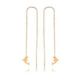 Gümüş Zincirli Yunus Balığı Küpe