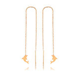 Gümüş Zincirli Yunus Balığı Küpe