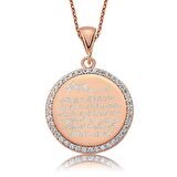 Gümüş Ayetel Kürsi Kadın Kolye