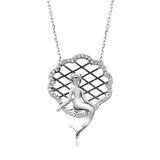 Gümüş Deniz Kızı Kadın Kolye