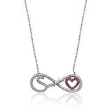 Gümüş Sevgilim Yazılı Sonsuzluk Kadın Kolye